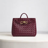 Alyn | Black Woven Mini Leather Tote Bag – Effortless Elegant and Timeless Appeal