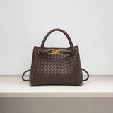 Alyn | Black Woven Mini Leather Tote Bag – Effortless Elegant and Timeless Appeal