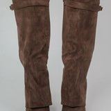 Elvira Enkellaarsjes voor Dames | Elegante laarzen met plateauzool, blokhak en rits