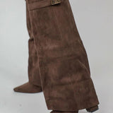 Elvira Enkellaarsjes voor Dames | Elegante laarzen met plateauzool, blokhak en rits