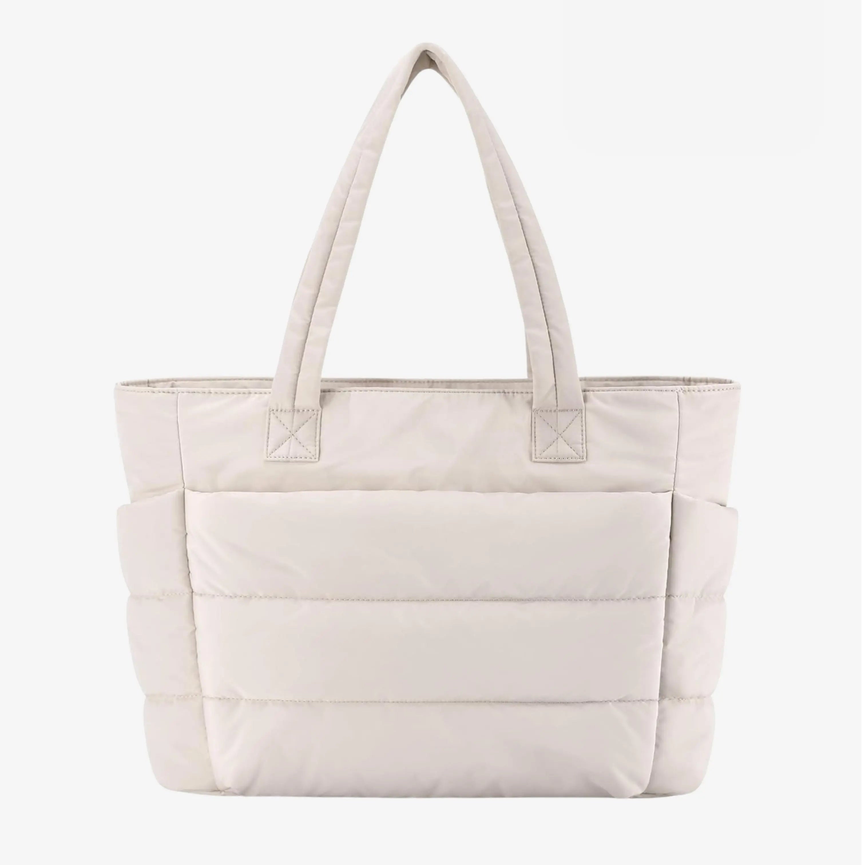 Lily | Witte Puffer Tote Bag – Stijlvol & Lichtgewicht