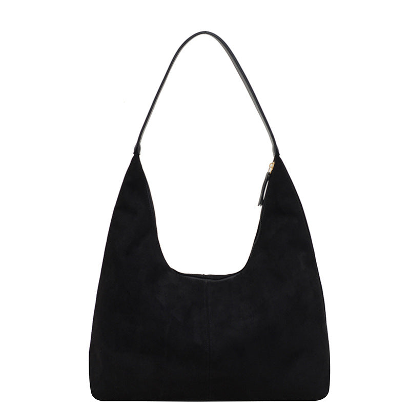Evie | Minimalistische Vegan Suede Hobo Tas – Tijdloos & Chic