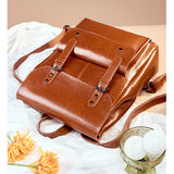Meliora | Vintage Bruin Leren Rugzak – Klassiek, Duurzaam & Stijlvol