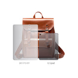 Meliora | Vintage Bruin Leren Rugzak – Klassiek, Duurzaam & Stijlvol