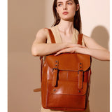 Meliora | Vintage Bruin Leren Rugzak – Klassiek, Duurzaam & Stijlvol