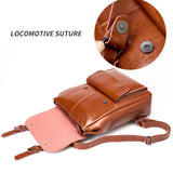 Meliora | Vintage Bruin Leren Rugzak – Klassiek, Duurzaam & Stijlvol