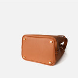 Azrielle | Premium Vegan Leer Litchi Grain Buckle Tas met Handvat en Binnenzak