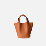 Azrielle | Premium Vegan Leer Litchi Grain Buckle Tas met Handvat en Binnenzak