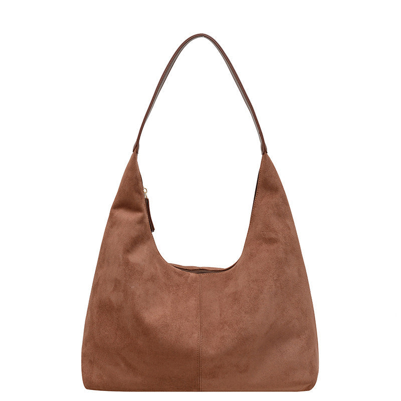 Evie | Minimalistische Vegan Suede Hobo Tas – Tijdloos & Chic