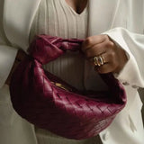 Isla | Luxe Zwarte Geweven Knoop Tas – Elegant & Veelzijdig