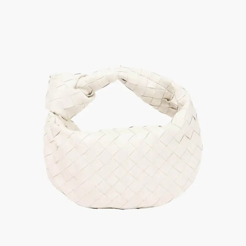 Isla | Luxe Zwarte Geweven Knoop Tas – Elegant & Veelzijdig