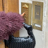 Isla | Luxe Zwarte Geweven Knoop Tas – Elegant & Veelzijdig