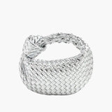 Isla | Luxe Zwarte Geweven Knoop Tas – Elegant & Veelzijdig